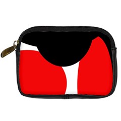 Red, Black And White Digital Camera Cases by Valentinaart