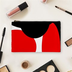 Red, Black And White Cosmetic Bag (medium)  by Valentinaart