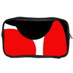 Red, Black And White Toiletries Bags 2-side by Valentinaart