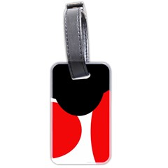 Red, Black And White Luggage Tags (two Sides) by Valentinaart