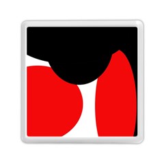 Red, Black And White Memory Card Reader (square)  by Valentinaart