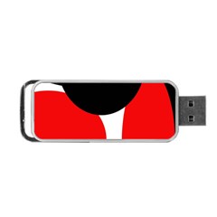 Red, Black And White Portable Usb Flash (two Sides) by Valentinaart