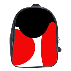 Red, Black And White School Bags (xl)  by Valentinaart