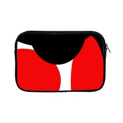 Red, Black And White Apple Ipad Mini Zipper Cases by Valentinaart