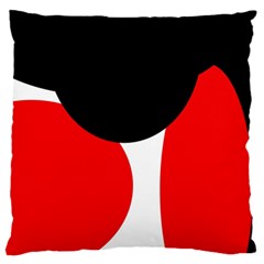 Red, Black And White Large Flano Cushion Case (one Side) by Valentinaart