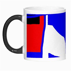 Blue, Red, White Design  Morph Mugs by Valentinaart