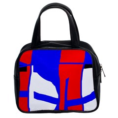 Blue, Red, White Design  Classic Handbags (2 Sides) by Valentinaart