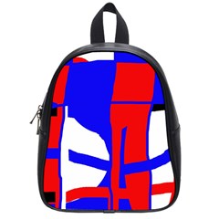 Blue, Red, White Design  School Bags (small)  by Valentinaart