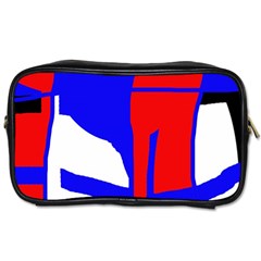 Blue, Red, White Design  Toiletries Bags 2-side by Valentinaart