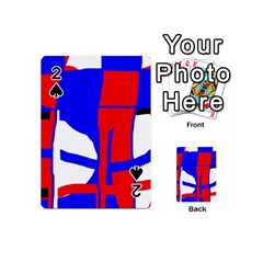 Blue, Red, White Design  Playing Cards 54 (mini)  by Valentinaart