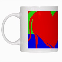 Abstract Hart White Mugs by Valentinaart