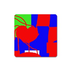 Abstract Hart Square Magnet by Valentinaart