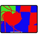 Abstract hart Double Sided Fleece Blanket (Large)  80 x60  Blanket Back