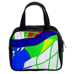 Colorful Abstraction Classic Handbags (2 Sides) by Valentinaart