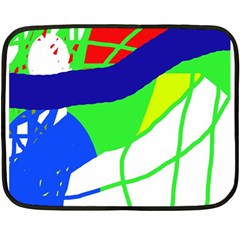 Colorful Abstraction Double Sided Fleece Blanket (mini)  by Valentinaart