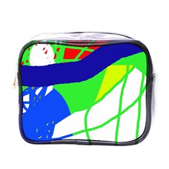 Colorful Abstraction Mini Toiletries Bags by Valentinaart