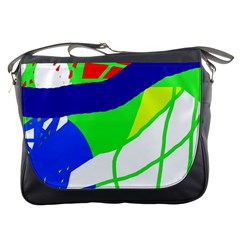 Colorful Abstraction Messenger Bags by Valentinaart