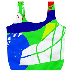 Colorful Abstraction Full Print Recycle Bags (l)  by Valentinaart