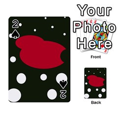 Red, Black And White Abstraction Playing Cards 54 Designs  by Valentinaart