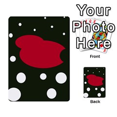 Red, Black And White Abstraction Multi-purpose Cards (rectangle)  by Valentinaart