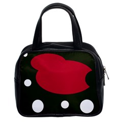 Red, Black And White Abstraction Classic Handbags (2 Sides) by Valentinaart