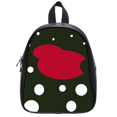 Red, Black And White Abstraction School Bags (small)  by Valentinaart