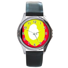 Colorful abstraction Round Metal Watch