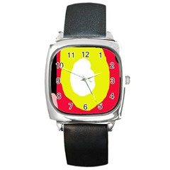 Colorful abstraction Square Metal Watch