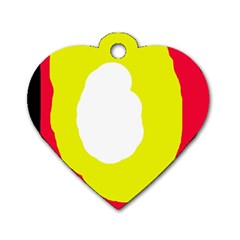 Colorful abstraction Dog Tag Heart (One Side)