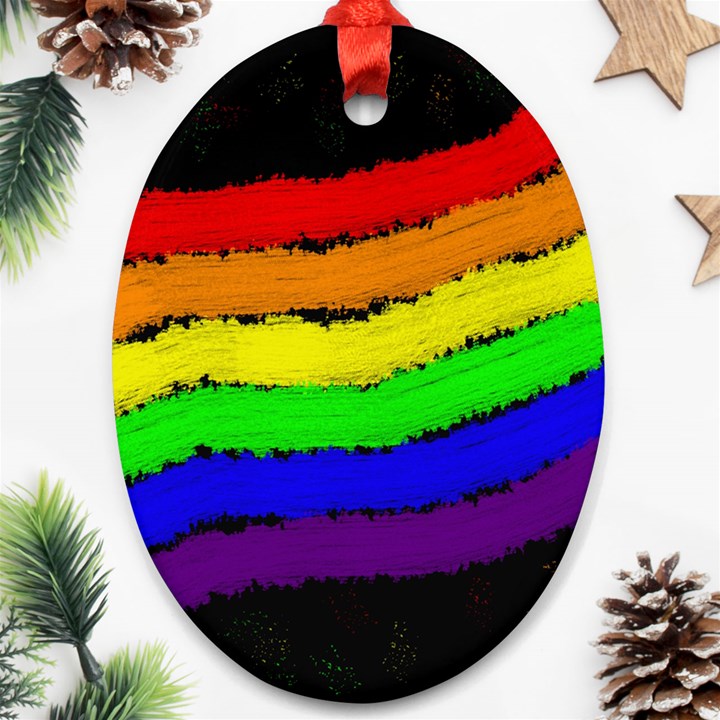 Rainbow Ornament (Oval) 