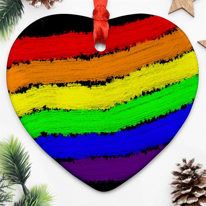 Rainbow Ornament (Heart) 