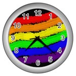 Rainbow Wall Clocks (Silver)  Front