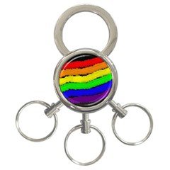 Rainbow 3-Ring Key Chains