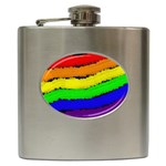 Rainbow Hip Flask (6 oz) Front