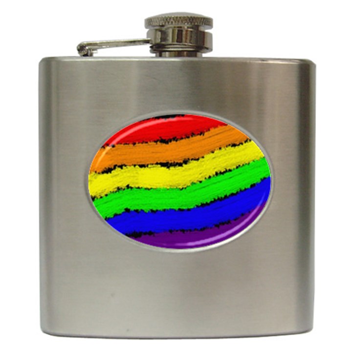 Rainbow Hip Flask (6 oz)