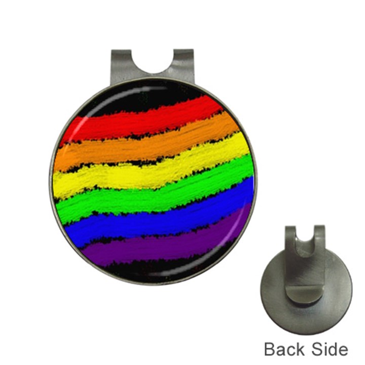 Rainbow Hat Clips with Golf Markers