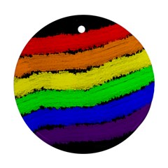 Rainbow Round Ornament (Two Sides) 