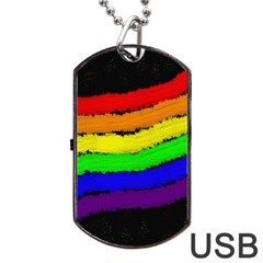 Rainbow Dog Tag USB Flash (One Side)