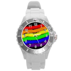 Rainbow Round Plastic Sport Watch (L)