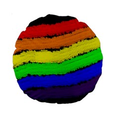 Rainbow Standard 15  Premium Round Cushions