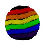 Rainbow Standard 15  Premium Round Cushions Front