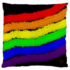 Rainbow Large Flano Cushion Case (One Side)