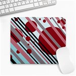 Colorful lines and circles Large Mousepads Front