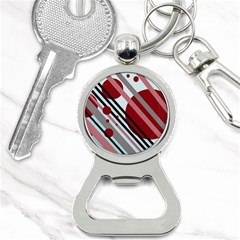 Colorful Lines And Circles Bottle Opener Key Chains by Valentinaart