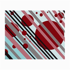 Colorful Lines And Circles Small Glasses Cloth (2-side) by Valentinaart