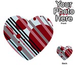 Colorful lines and circles Multi-purpose Cards (Heart)  Front 2