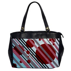 Colorful Lines And Circles Office Handbags by Valentinaart