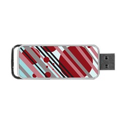 Colorful Lines And Circles Portable Usb Flash (one Side) by Valentinaart