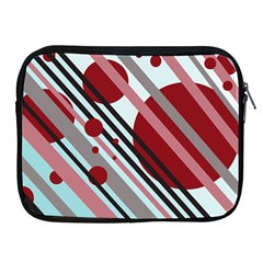 Colorful Lines And Circles Apple Ipad 2/3/4 Zipper Cases by Valentinaart