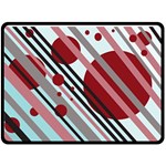 Colorful lines and circles Double Sided Fleece Blanket (Large)  80 x60  Blanket Front